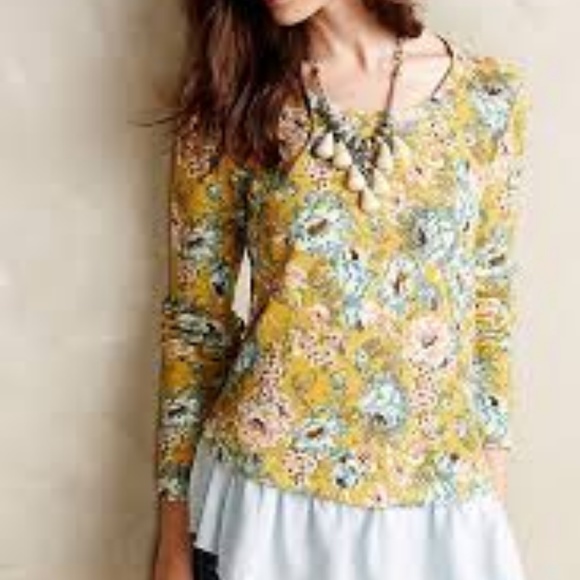 Cute Anthro Lilka Goldenrod Hard To FIND top XS! - Picture 8 of 8